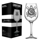 Taça de Vinho Grande Drinks 490ml em Vidro Cristal Corinthians na Caixa - Allmix