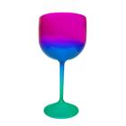 Taça Gin Fluor com 550ml Degradê Verde Tiffany Azul e Roxo - Rizzo - Mar Plásticos