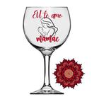 Taça Gin Mães de Vidro com Base Decorada - 600ml