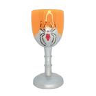 Taça Halloween - Laranja com Cinza - Caveira com Aranha - 250ml - 1 unidade - Silver Festas - Rizzo