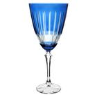 Taça lapidada água 350ml cristal ecológico azul elizabeth - Full Fit