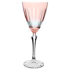 Taça lapidada em cristal para vinho tinto Bohemia Elizabeth 250ml rosa