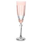 Taça Para Champanhe Elizabeth Lapidada em Cristal Ecológico Rosa 190ml
