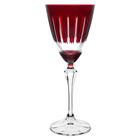 Taça para vinho tinto Elizabeth lapidada em cristal ecológico 250ml A22cm cor vermelha