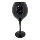 Taça Pomba Gira Negra Com Rosa Negra 20 Cm Vidro 400 Ml