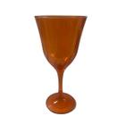 Taça Vinho Lírio Cor Laranja Super Luxo 330 ml - Vidro - Bialluz