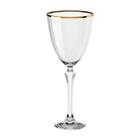 Taça Vinho Tinto Cristal Fio Dourado Haus Elegance 350ml