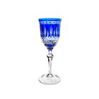 Taça vinho tinto em cristal Strauss Overlay 237.068 350ml azul escuro