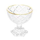 Taças de Sobremesa em Vidro Diamond Fio de Ouro 170mL - Lyor