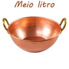 Tacho De Cobre Puro Com Alças Liga De Bronze 1/2(meio) Litro