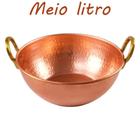Tacho De Cobre Puro Com Alças Liga De Bronze 1/2(Meio) Litro