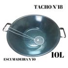 Tacho Pastel Salgados N18 Preto Esmaltado Escumadeira N10