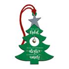 Tag para Árvore de Natal Enfeite Pinheirinho com Guizo 13,5x10cm MDF - Wp Connect