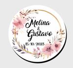 Tags e Adesivos-Etiquetas 4x4cm Redondo para Casamentos, Noivados, Debutantes, Lembrancinhas