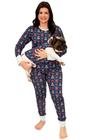 Tal Mãe Tal Pet Pijama Feminino Longo e Roupa Pet Natal Love