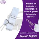 Talabarte Raij Nylon Simples 1 Gancho Branco para Surdo e Caixa Tarol