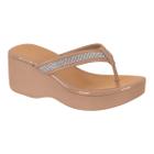 Tamanco Beira Rio 8455.309 Salto Alto Flatform Brilhosa Feminino