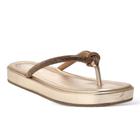 Tamanco Chinelo Feminino Platform Via Marte Gold 109-004