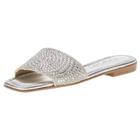 Tamanco Feminino Rasteirinha Beira Rio Strass Slide 8497103