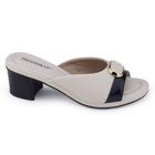 Tamanco Piccadilly 566043 bloco off white black Stretch