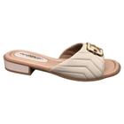 Tamanco Piccadilly Salto Baixo - Feminino - Off white