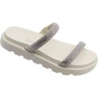 Tamanco Plataforma Vizzano Diamond Tiras Pedrarias Slide Feminino