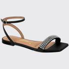 Tamanco Rasteira Slide Feminina Strass Brilhantes Vizzano 6513.105.28514