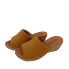 Tamanco Usaflex AG0101 Anabela Lycra Tan/Caramelo