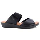 Tamanco Usaflex Feminino Plataforma Couro - Ag3919 Preto