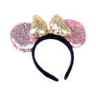 Tamanho Grande Minnie Mouse Lantejoulas Arco Bandana Para Mulheres Meninas Festa Festival Disney