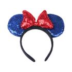 Tamanho Grande Minnie Mouse Lantejoulas Arco Bandana Para Mulheres Meninas Festa Festival Disney