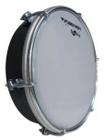 Tamborim Spanking Vanguarda ABS Preto 6" Pele Leitosa