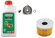 Tampa Carte Com Bujão de Óleo + Filtro De Óleo + 1 Litro Óleo Castrol 20w50 Mineral Yes 125 Intruder 125