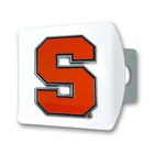 Tampa de engate FANMATS 43595 Syracuse University branca com logotipo