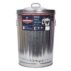 Tampa de lixo Behrens-20 gal. (23" H x 17" Dia.) Lixeira de aço galvanizado, 20 galões, prata