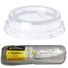 Tampa Plástica Transparente Sundae Sem Furo TNT-180 Copobras 100-1800ml Descartável (Pacote com 50 unidades)