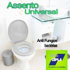 Tampa Universal para Vaso Sanitário Banheiro Cinza Clara Cabe Todos os Tamanhos