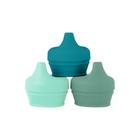 Tampas de Silicone Boon Snug para Copos Sippy - 3 Unidades - Verde