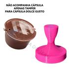 Tamper Socador Cápsula Dolce Gusto Reutilizável Café Rosa - Designjean