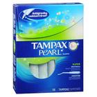 Tampões Tampax Pearl com aplicadores de plástico Super Absorvência Sem Perfume 18 cada da Tampax (pacote com 2)