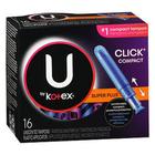 Tampons compactos Click Super Plus 16 cada da Huggies (pacote com 4)