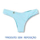 Tanga Isa Vichy  Biquíni Xadrez Azul e Branco  Semi Fio Ripple  Levanta Bumbum  Dupla Face Azul  Reversível