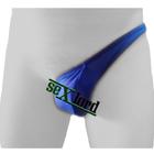 Tanga Masculina Transparente Azul com Alça Lateral SexLord