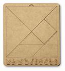 Tangram Em Madeira Natural 20x18cm Brinquedo Educativo - Mega Impress