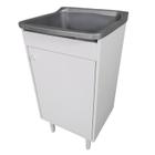 Tanque de Lavanderia Plástico 22L Com Gabinete MDF 46cm - EJV Shoop