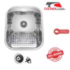 Tanque Inox 34x40 Esfregador Square Acabamento Polido Alto Brilho - Tecnocuba