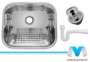 Tanque Inox 40x34 (AÇO 304) com válvula e sifão - Meganox