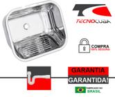 Tanque inox 40x40x22cm (AÇO 304) com sifão-Tecnocuba