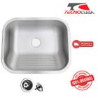 Tanque Inox 50x40x22 Aço 304 Acabamento Fosco Escovado - Tecnocuba