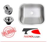 Tanque inox 50x40x22cm (AÇO 304) Acetinado com válvula-Tecnocuba